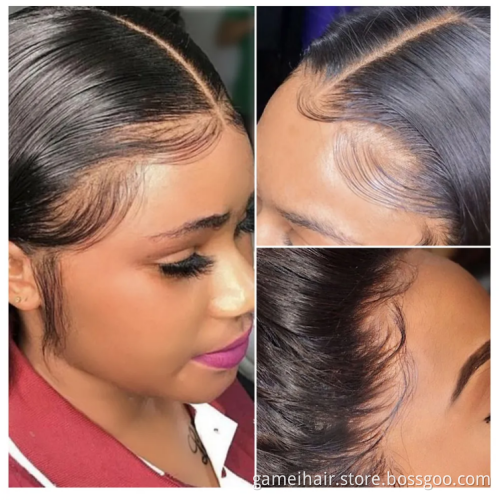 Wholesale 4x4 Lace Frontal Closure wig Virgin Brazilian Cutical Aligned Human Hair Cheap Full HD lace Front Wig For Black Women